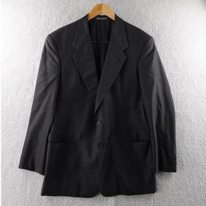 MANI Saks Fifth Avenue Mens 40R Charcoal Gray Wool Blend Suit Jacket Made in USA